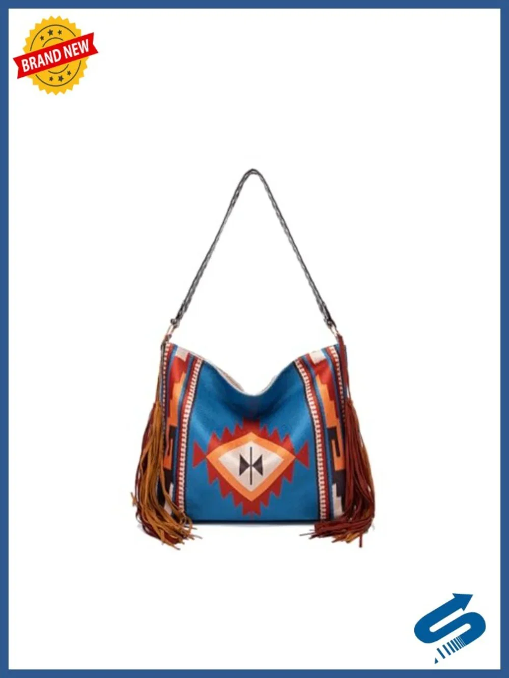 Canvas Fringe Tassel Hobo Crossbody Bag Shoulder Satchel